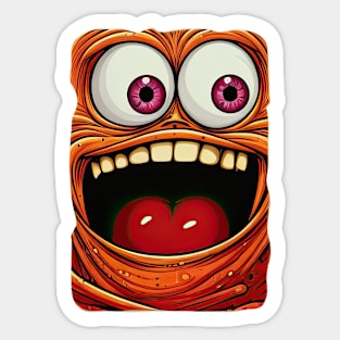 Funny Monster Face Sticker